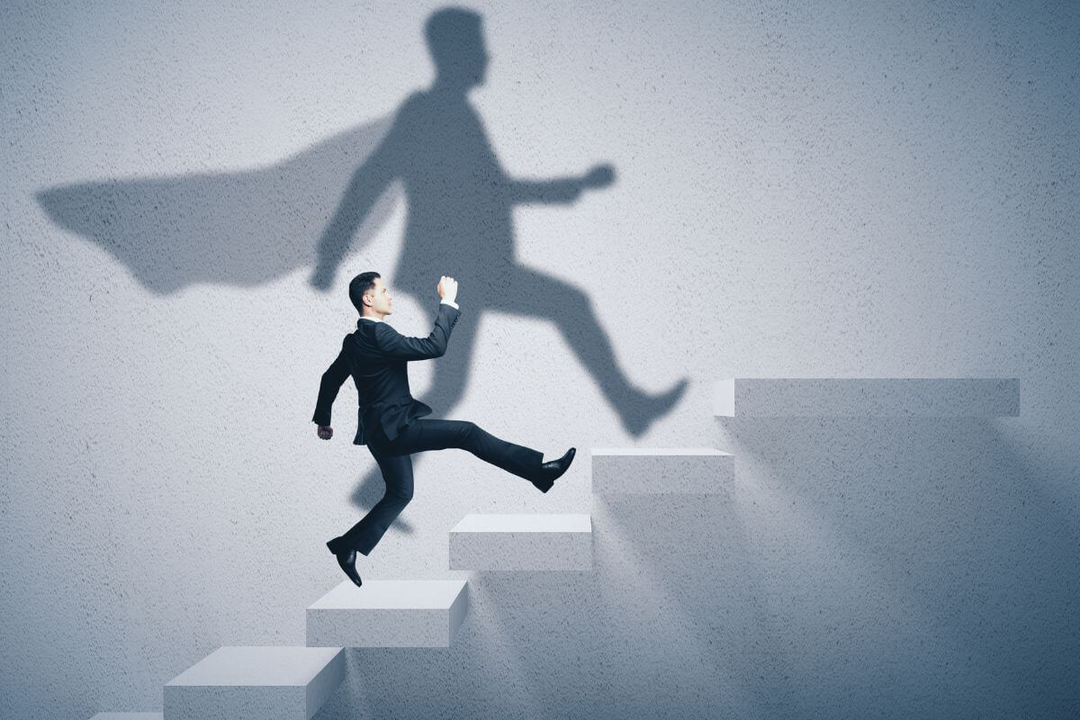 A picture of someone climbing.