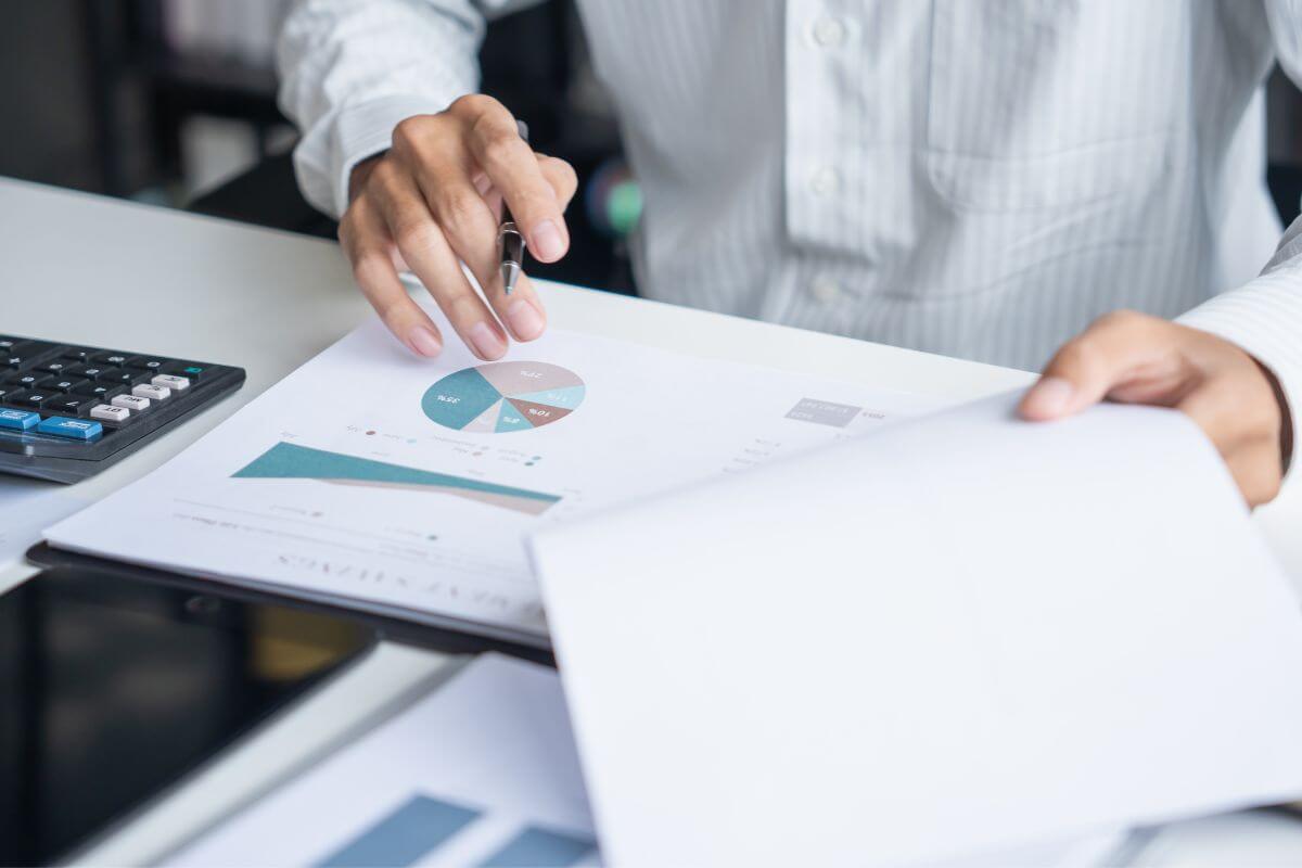 A picture of someone reviewing their budget. 