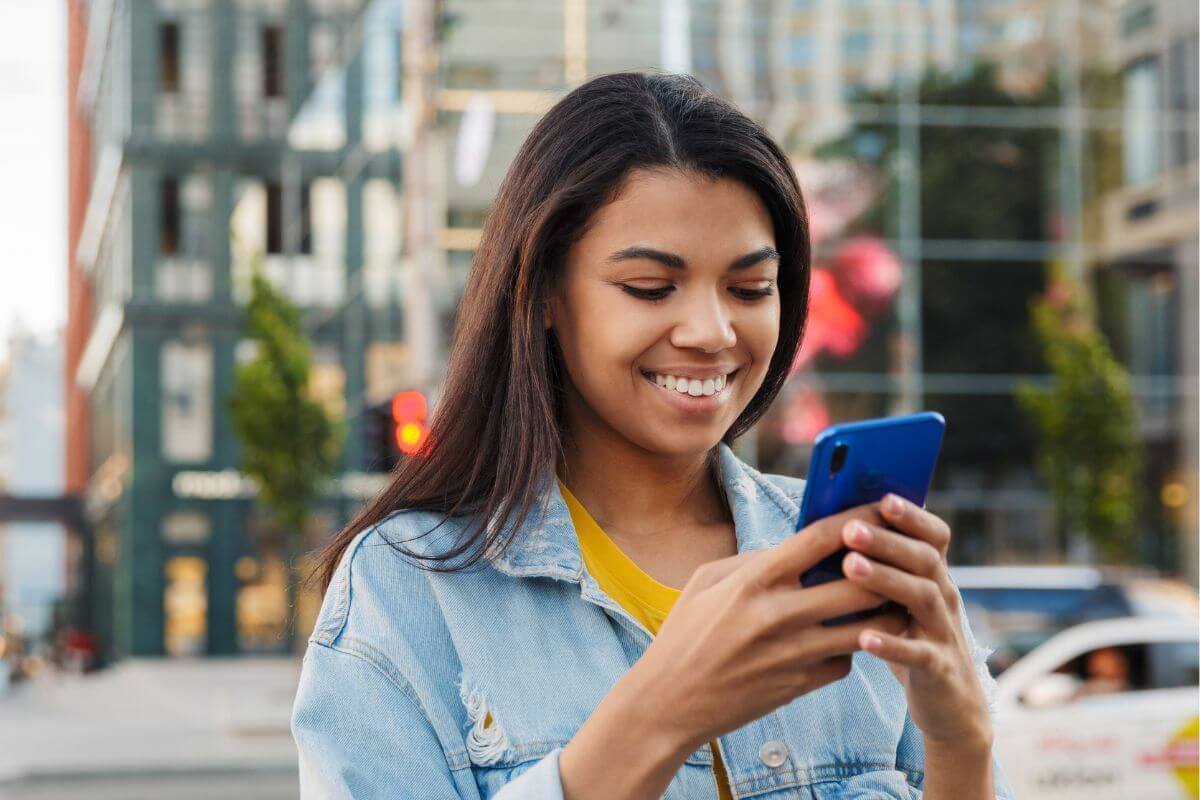 A picture of someone smiling. 