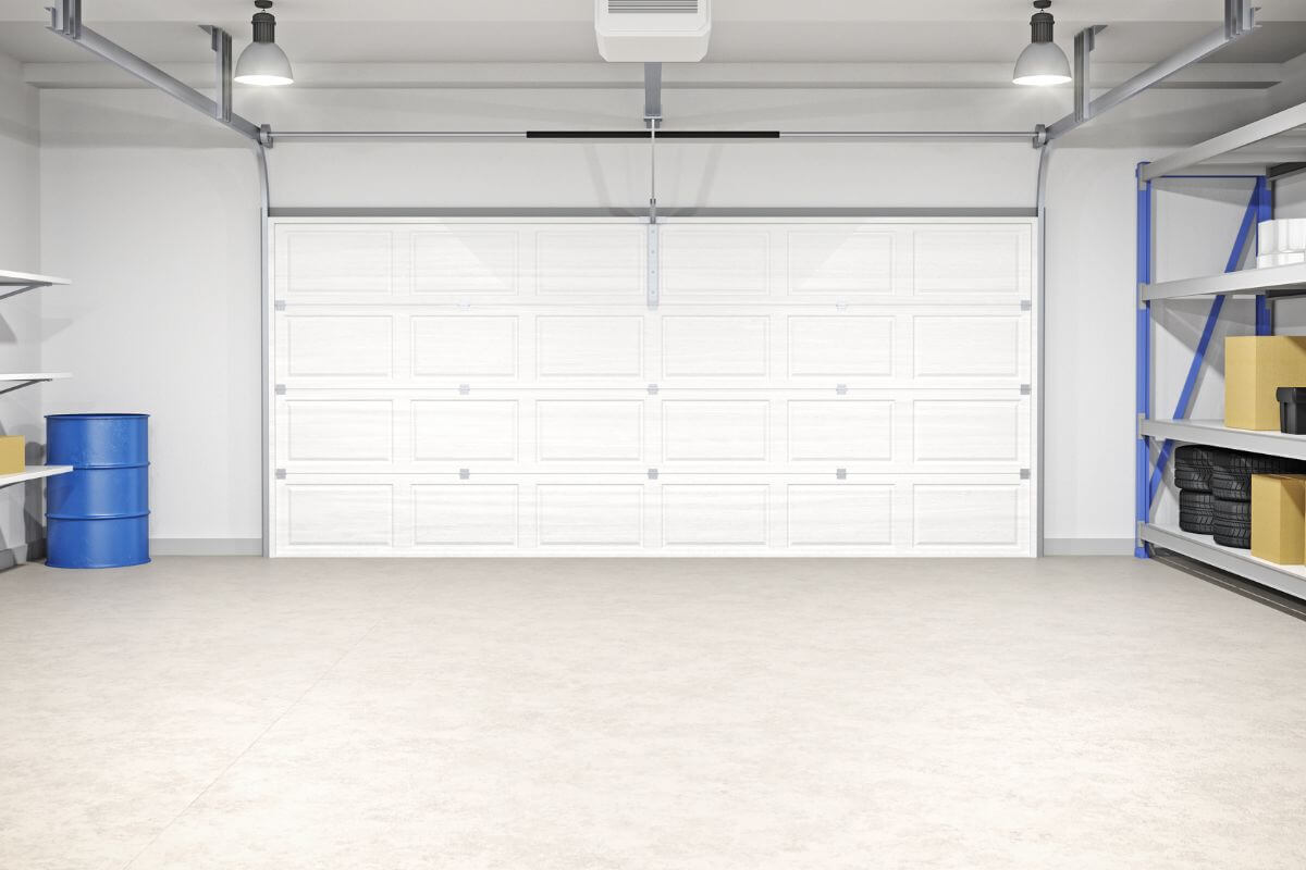 A picture of a garage space. 