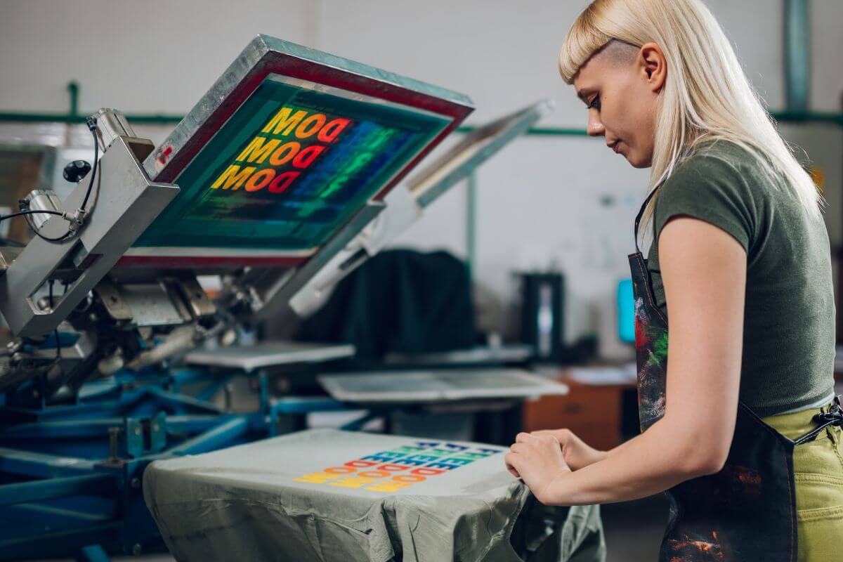 A picture of a print on demand service. 