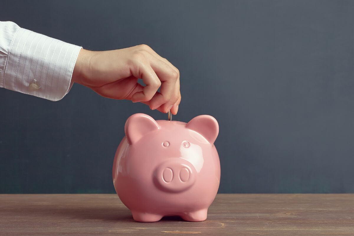 A picture of someone saving up.