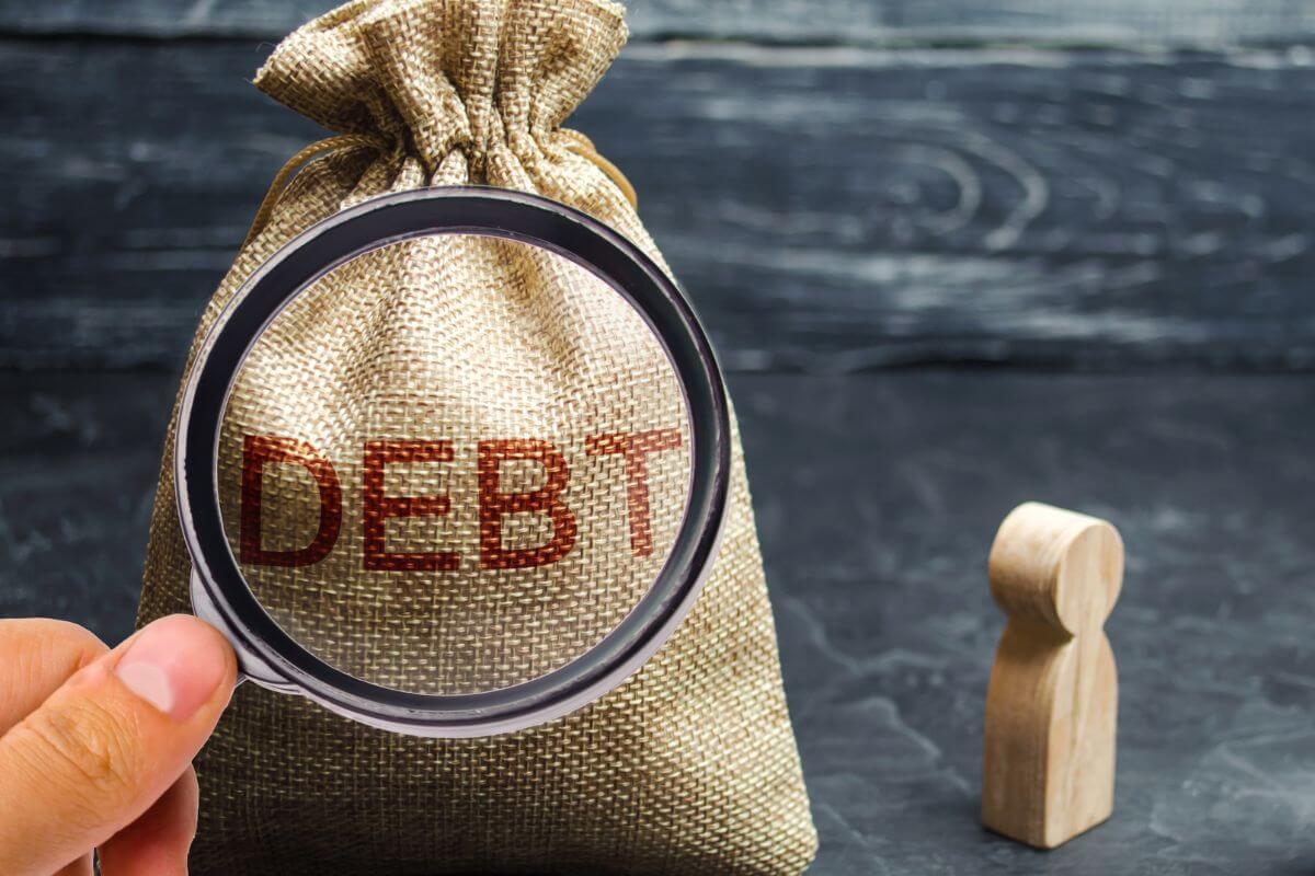 A picture of someone with debt.