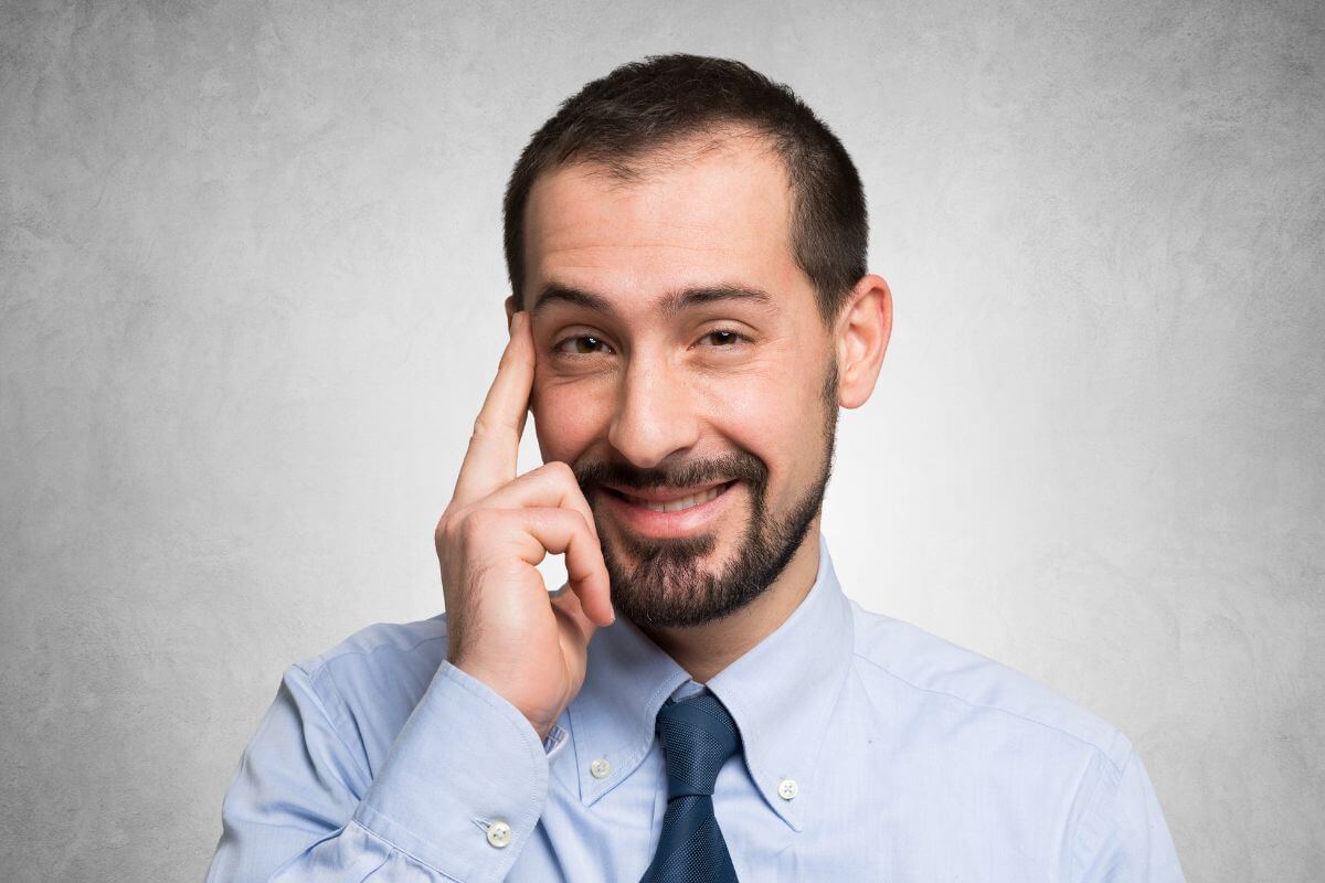 A picture of a smart man.