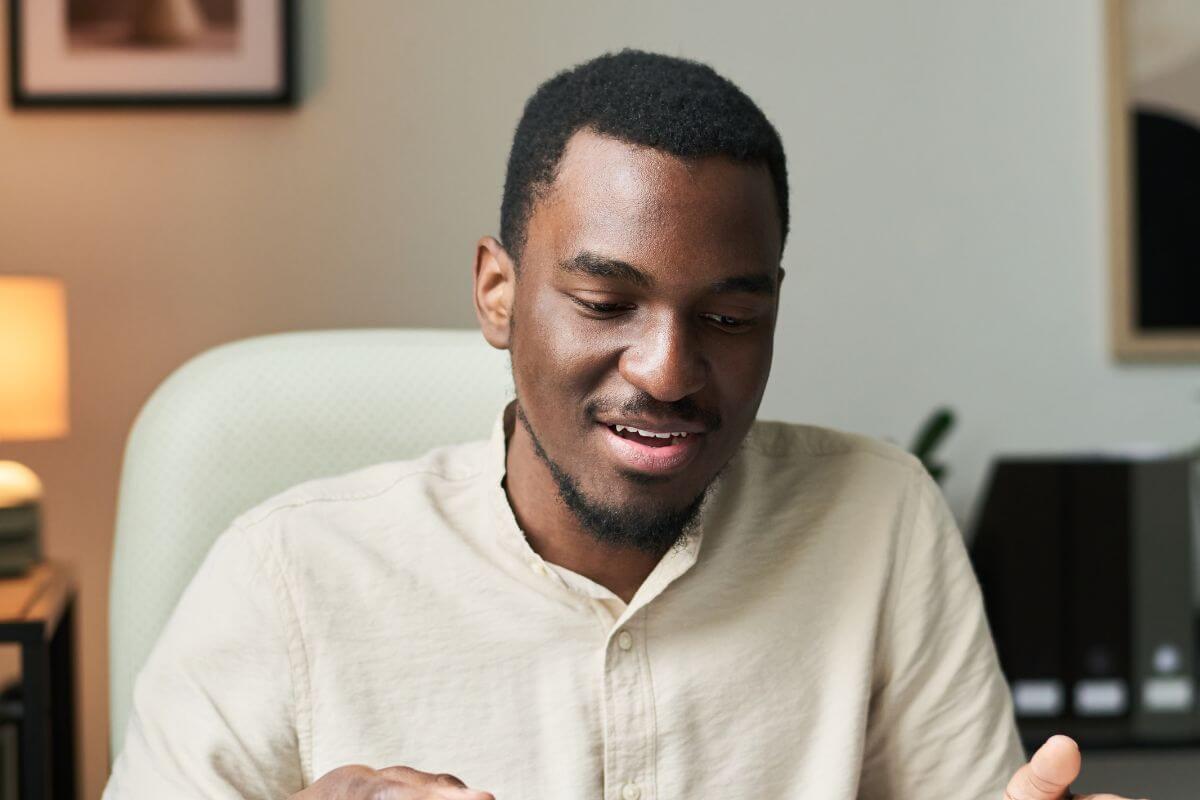 A picture of someone smiling.