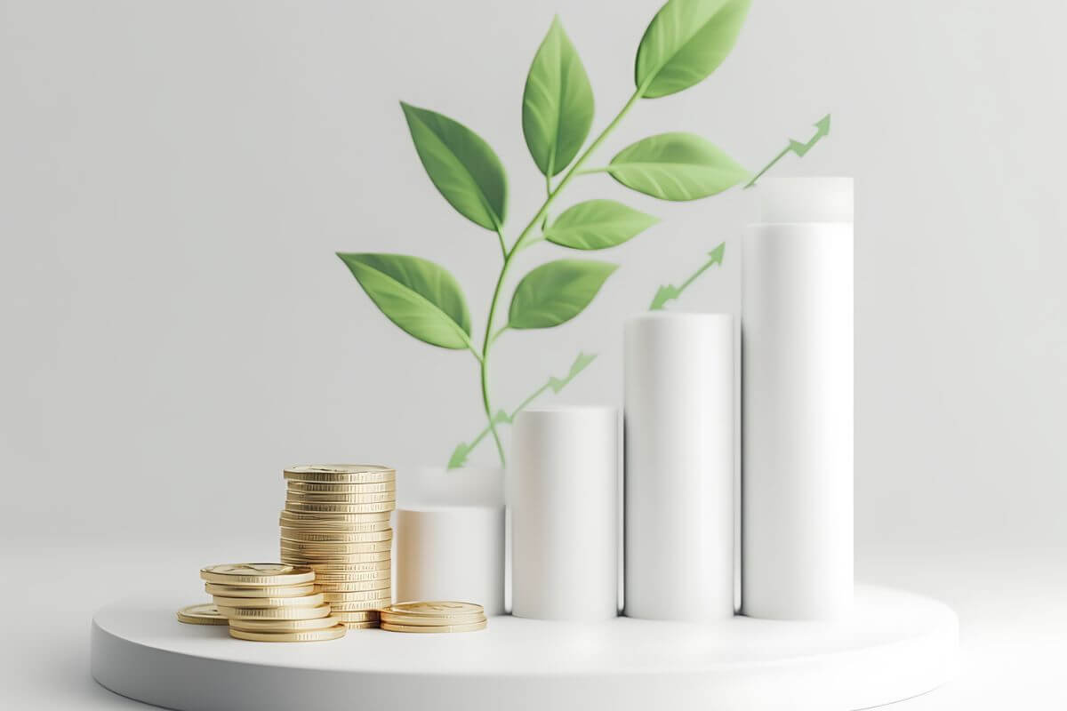 A picture of a growing money tree. 