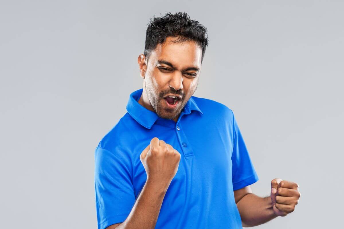 A picture of someone successful. 