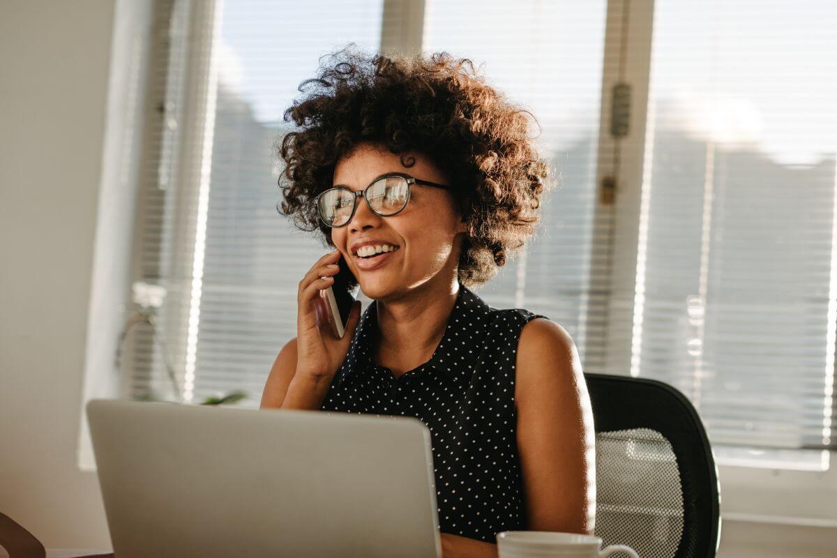 A picture of someone calling.