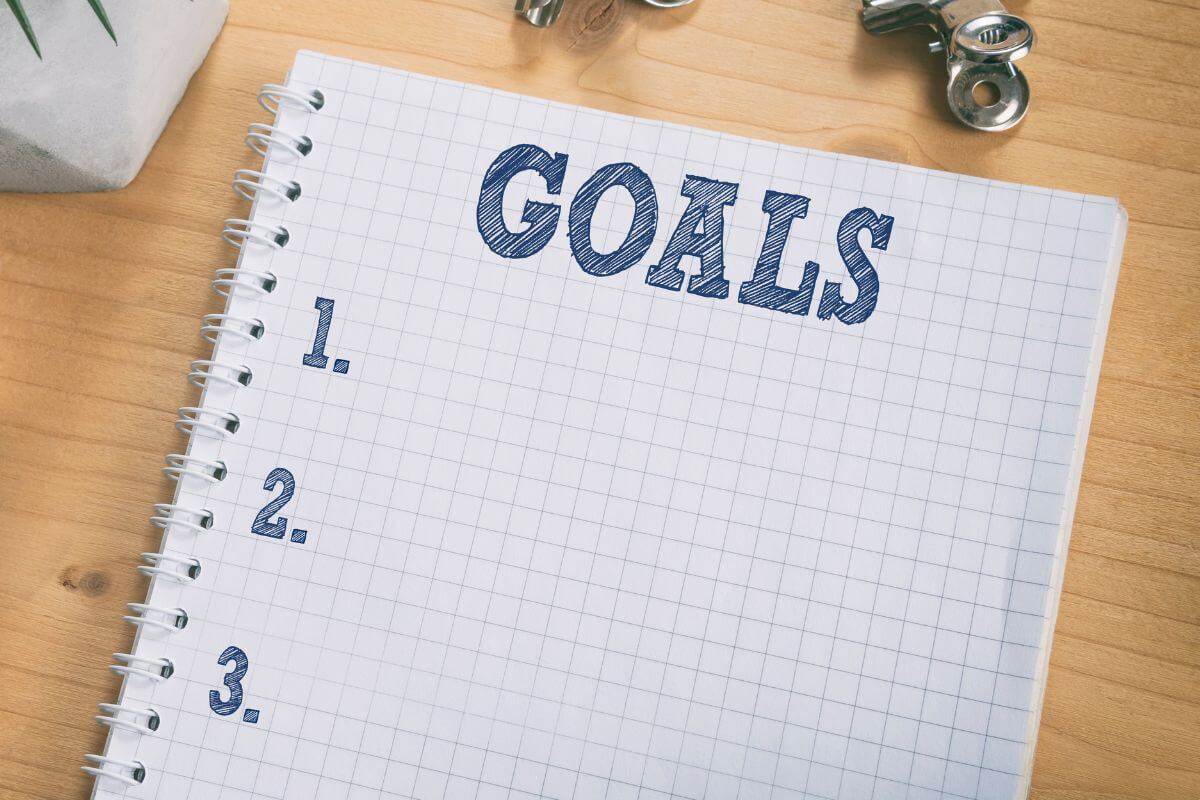 A picture of someone's goals.