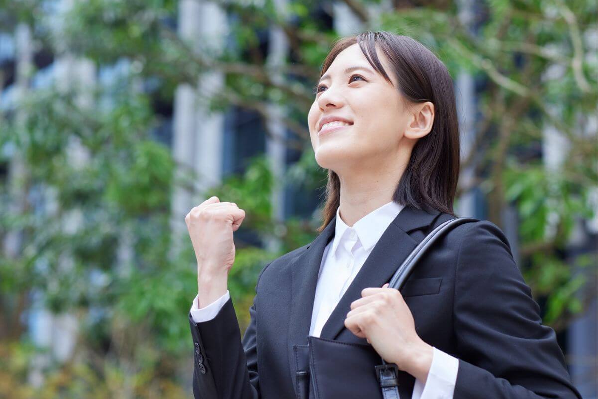 A picture of someone successful.