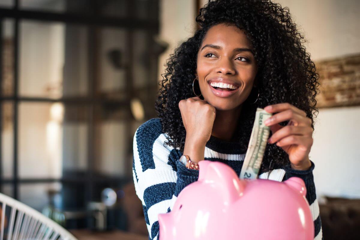 A picture of someone saving up.