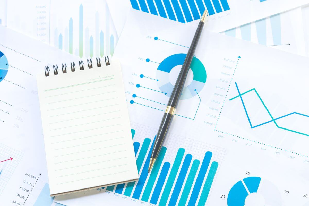 A picture of charts.