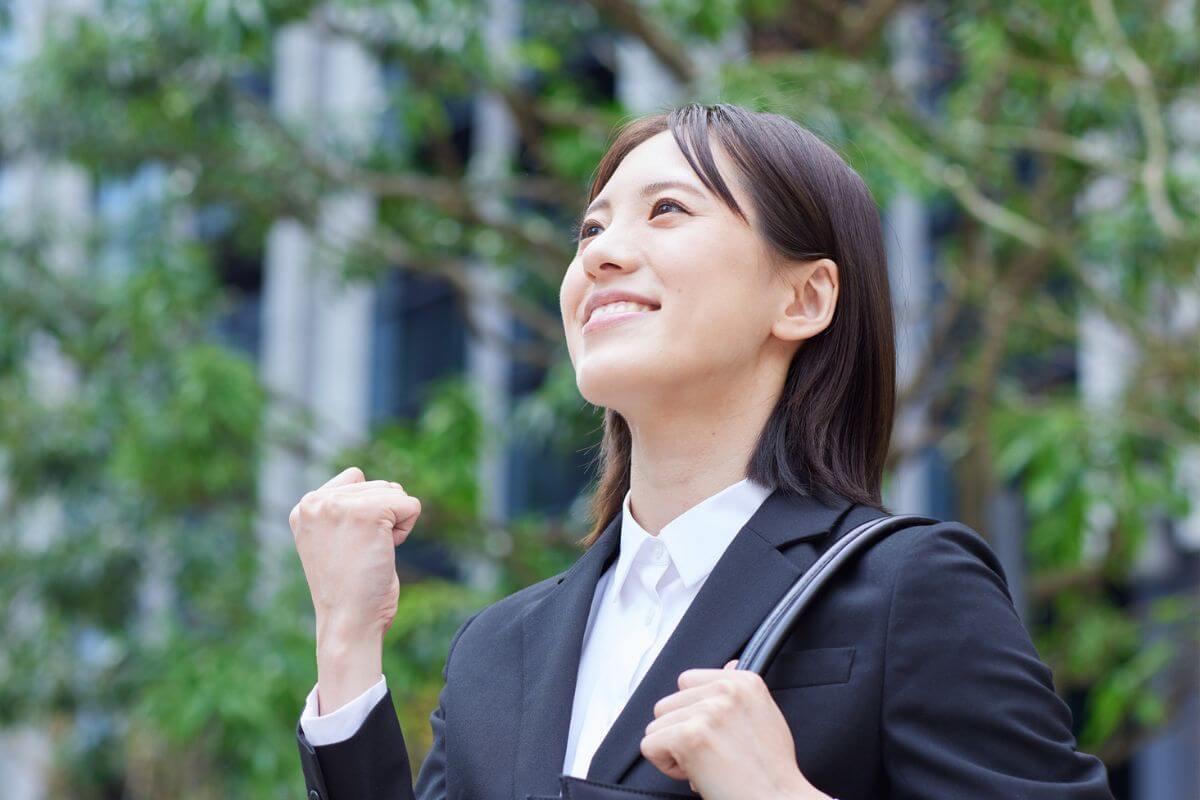 A picture of someone successful.