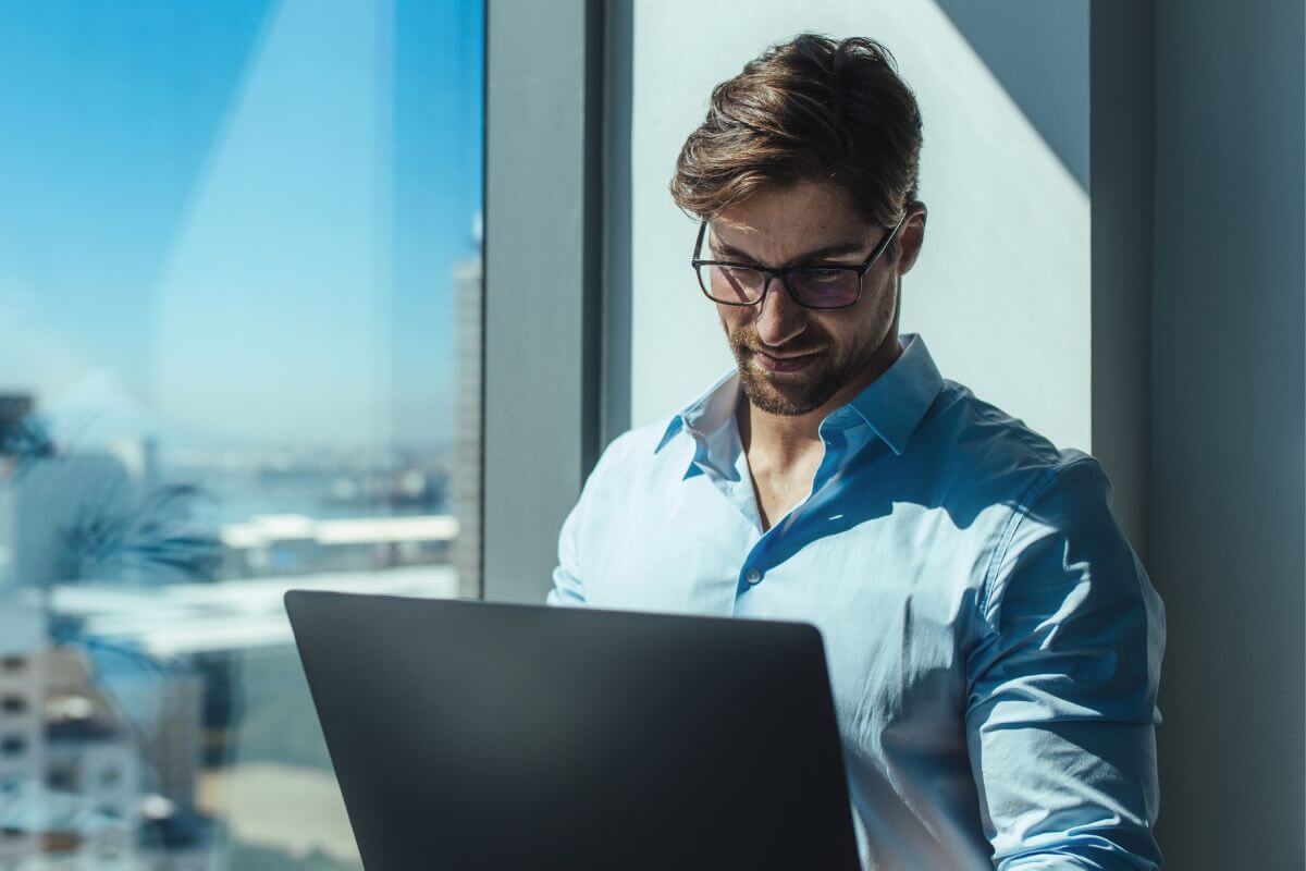 A picture of someone successful.