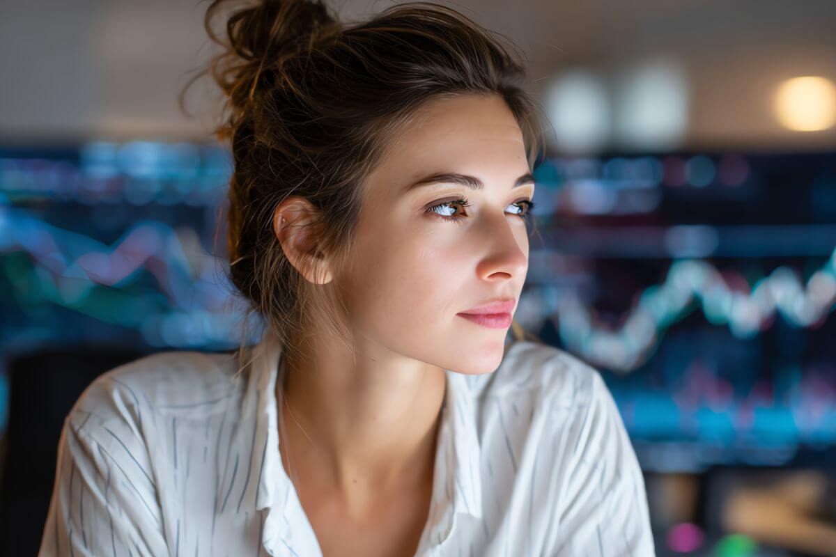 A picture of someone investing.