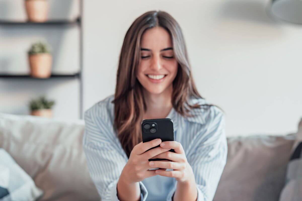A picture of a woman smiling.