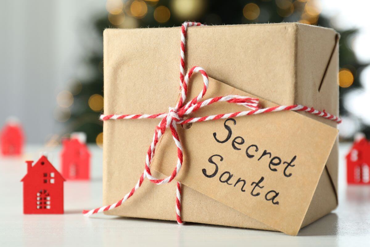 A picture of a Secret Santa gift.