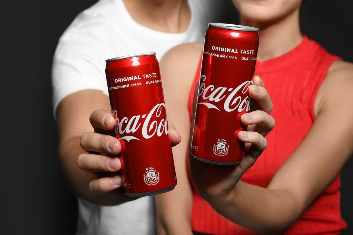 A picture of Coca-Cola cans.