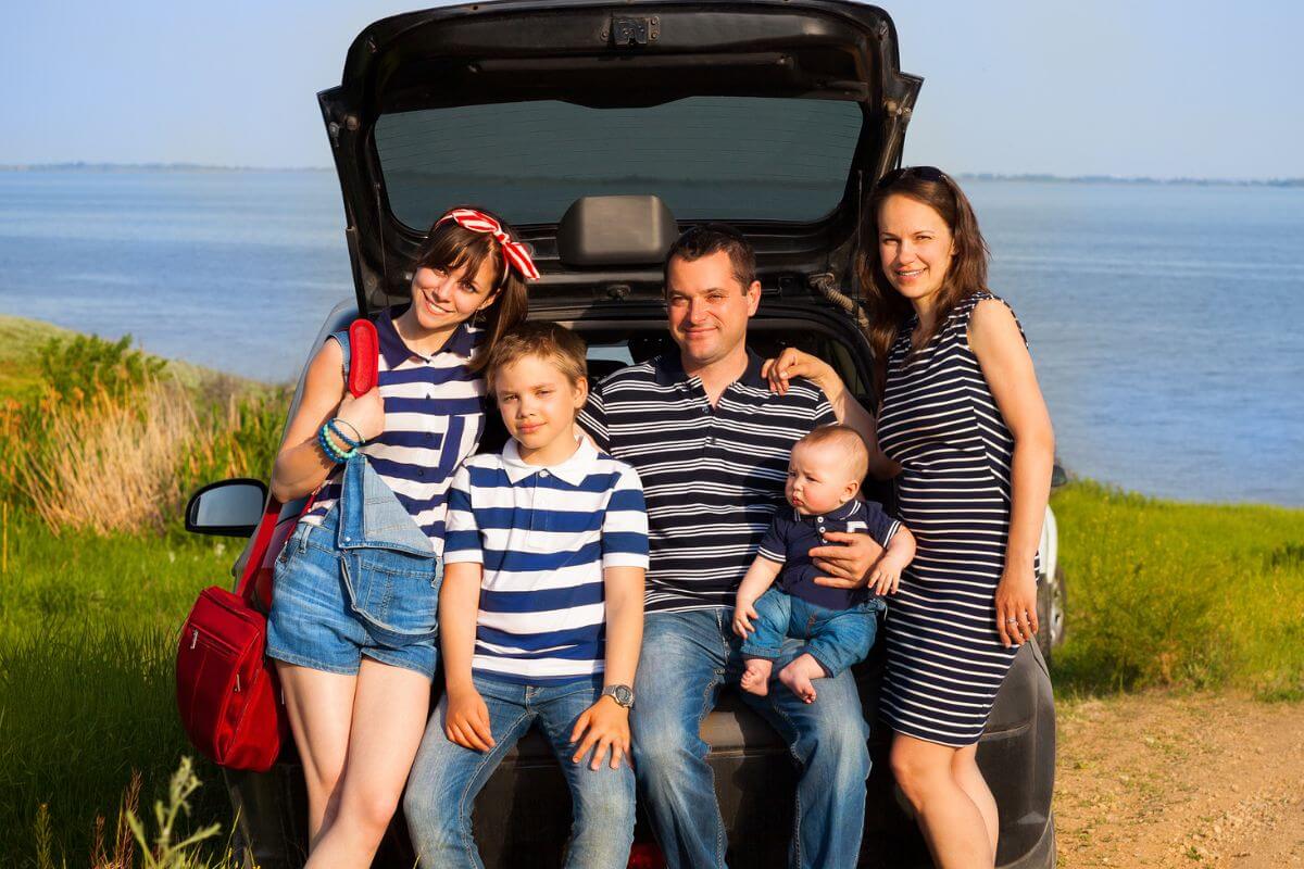 A picture of a family vacation.