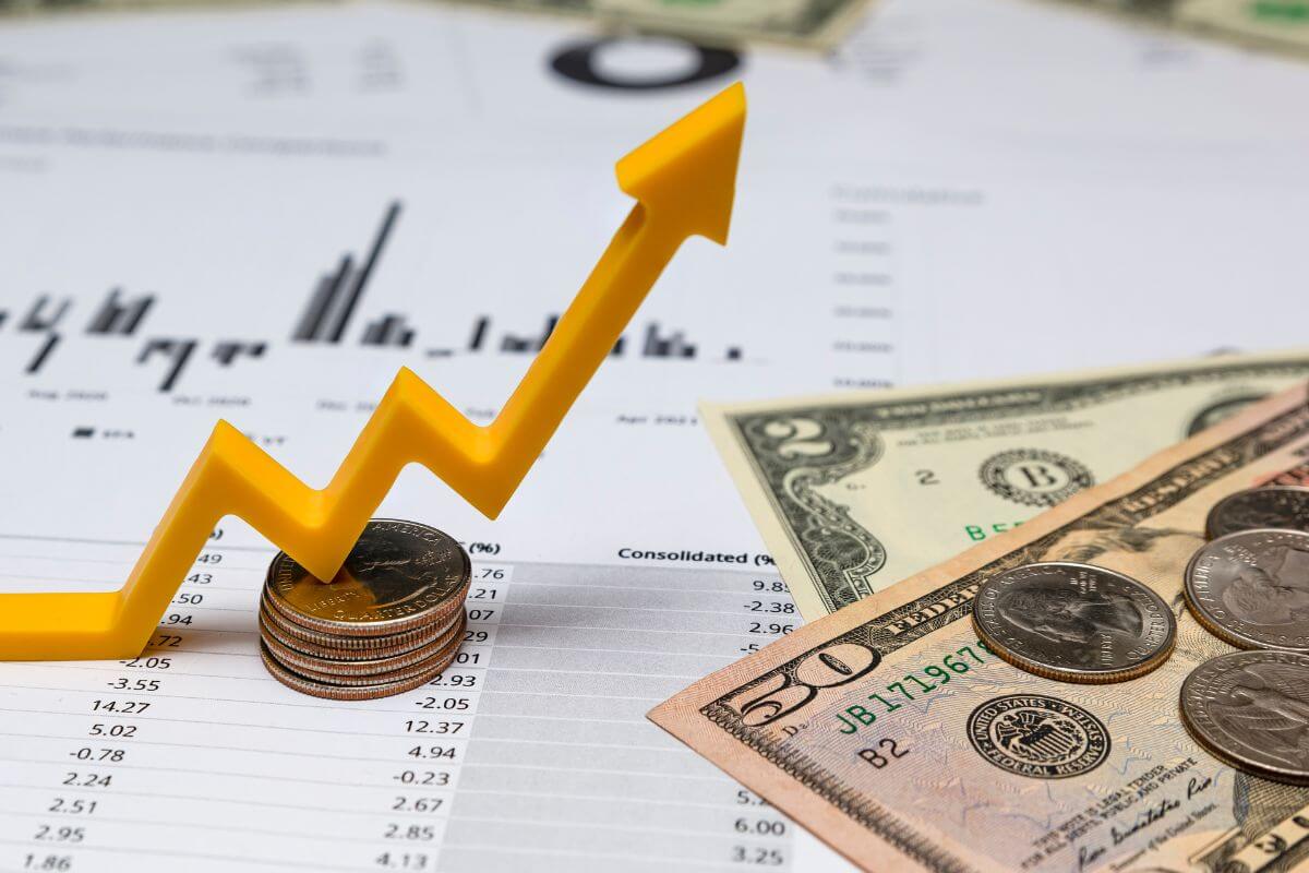 A picture of an upward graph.