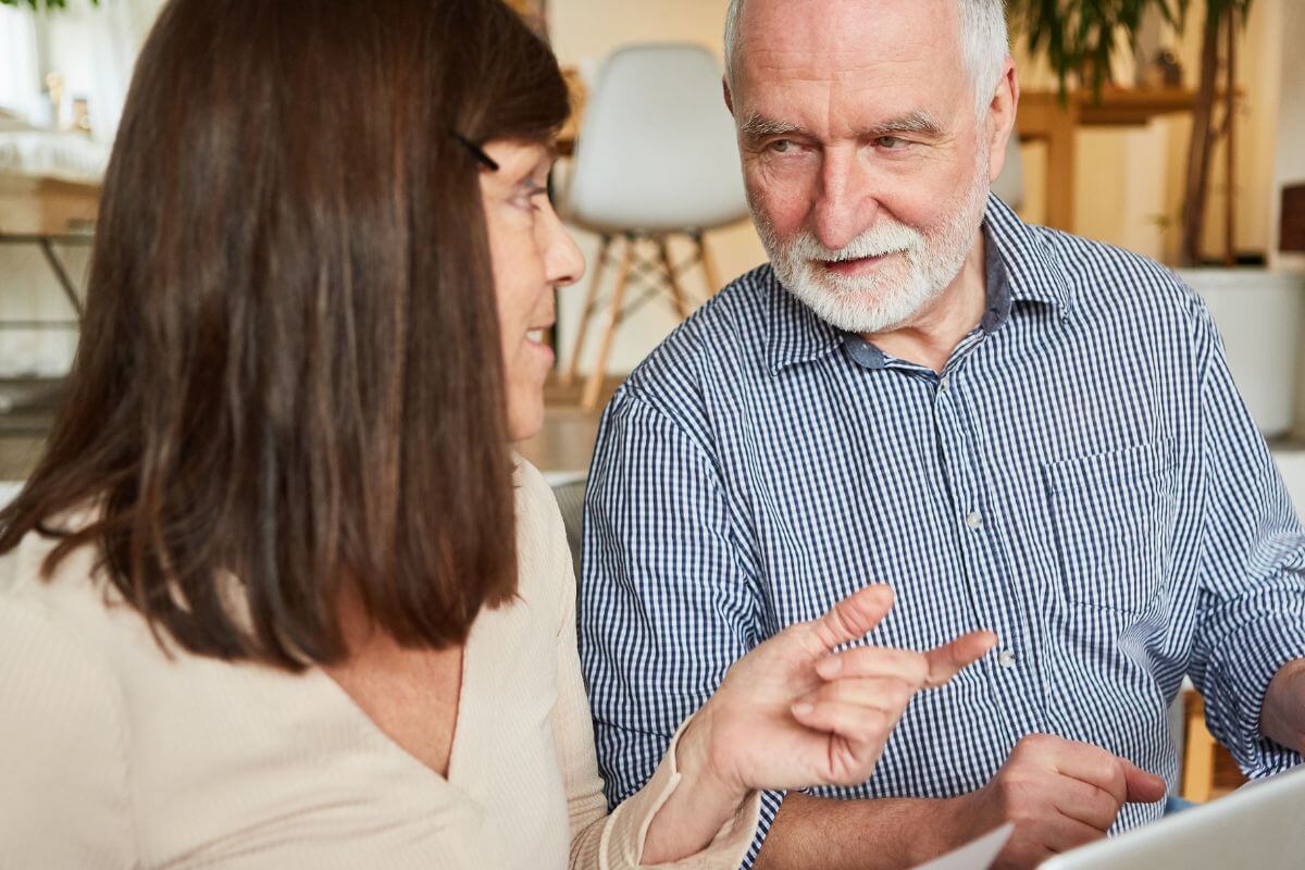 A picture of retirees smiling.