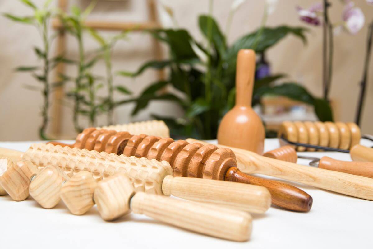 A picture shows massage tools.