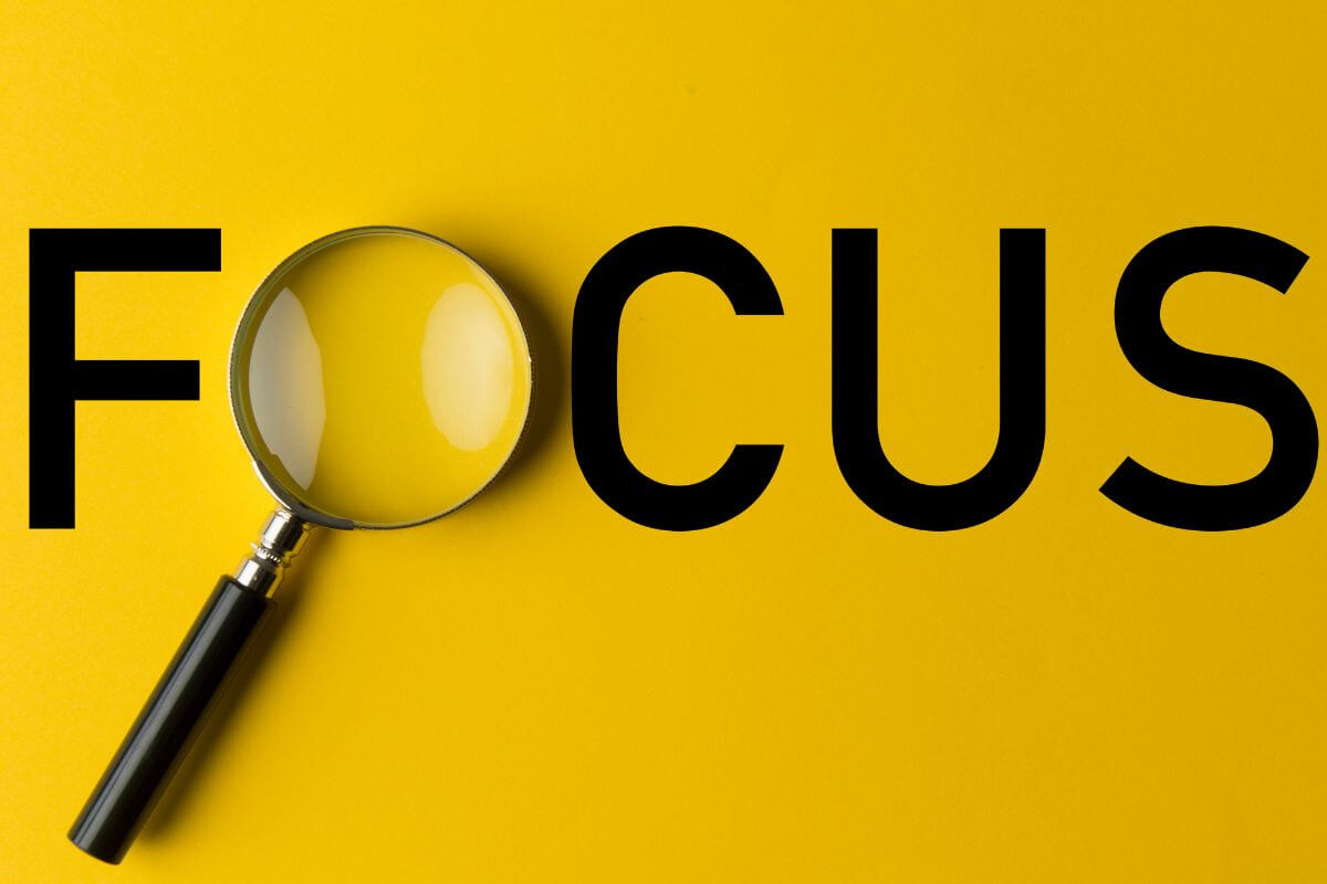 A picture shows focus wording.