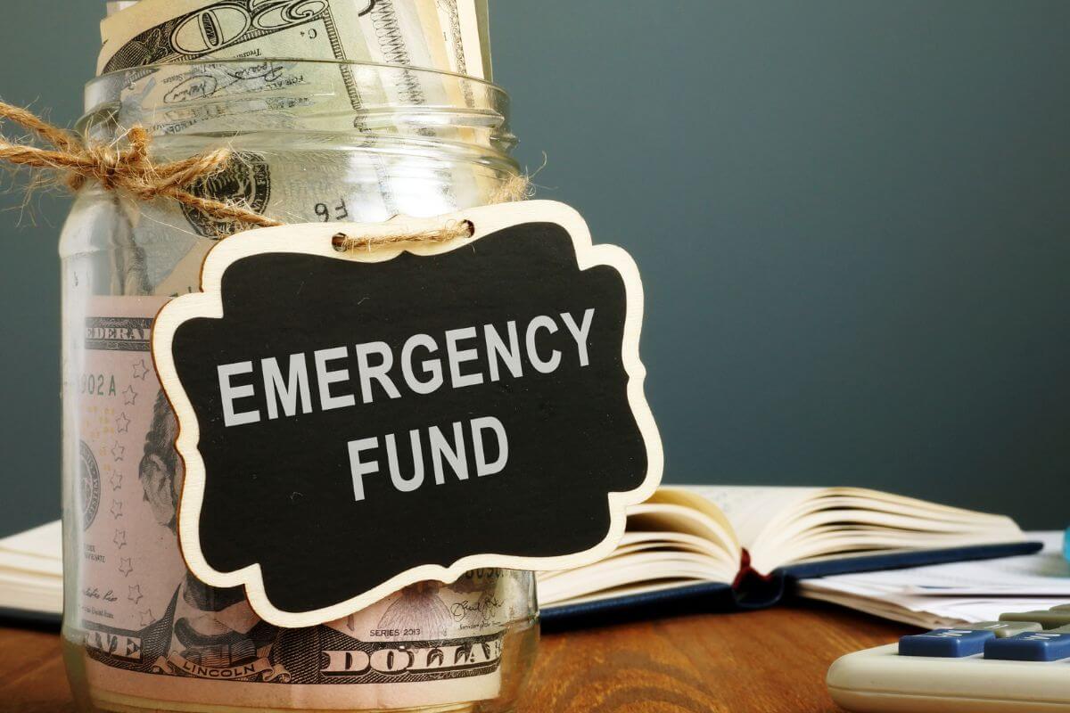A picture shows an emergency fund.