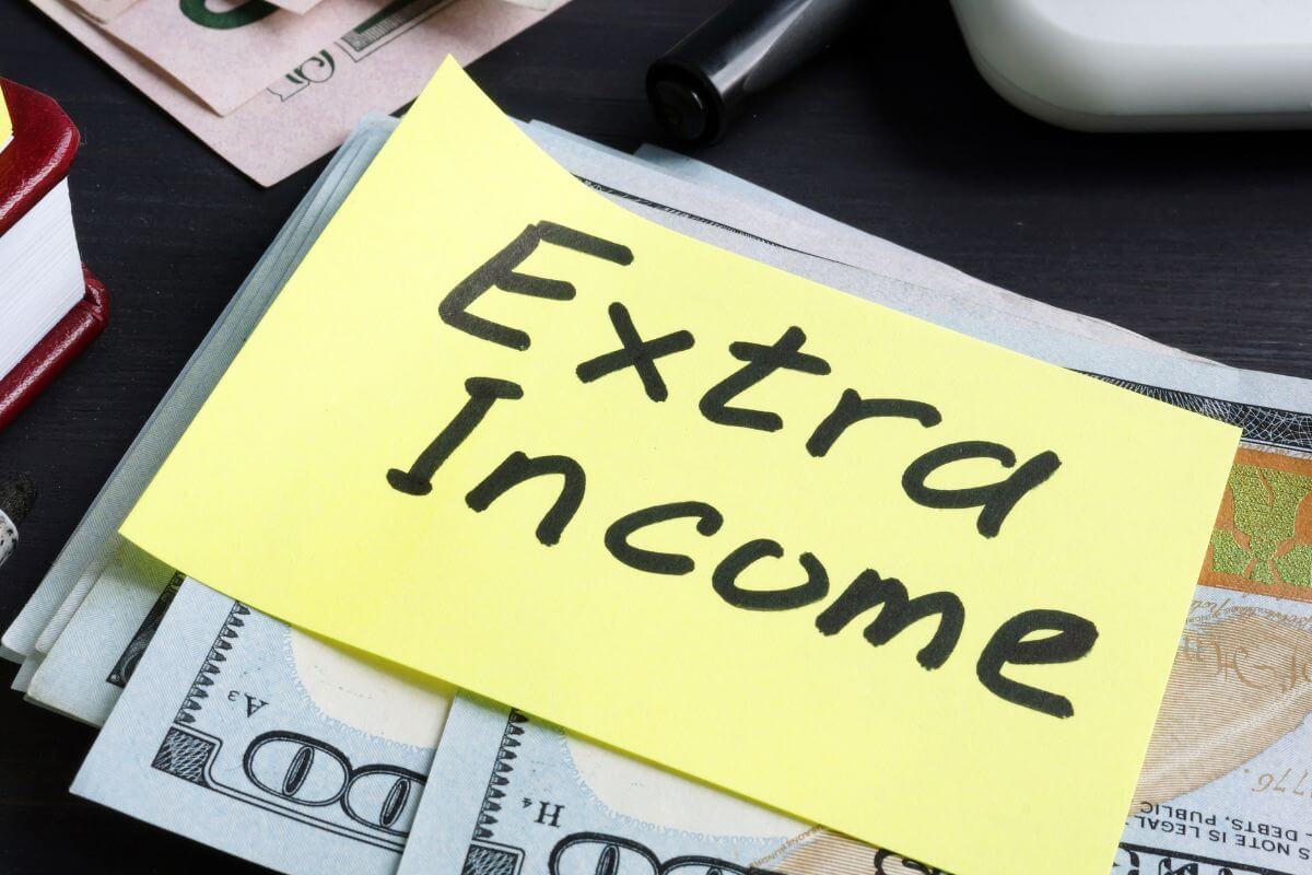 An image shows an extra income.