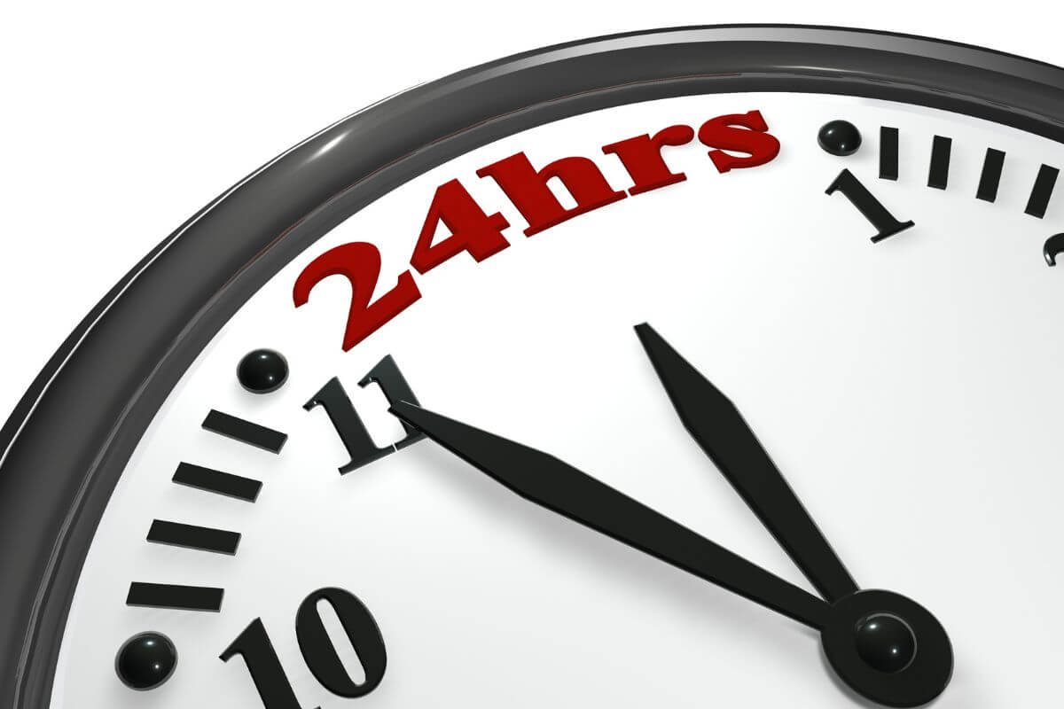 A picture shows a clock.