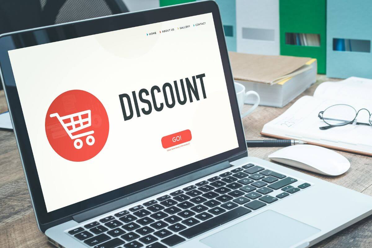 A picture of a shopping discount.