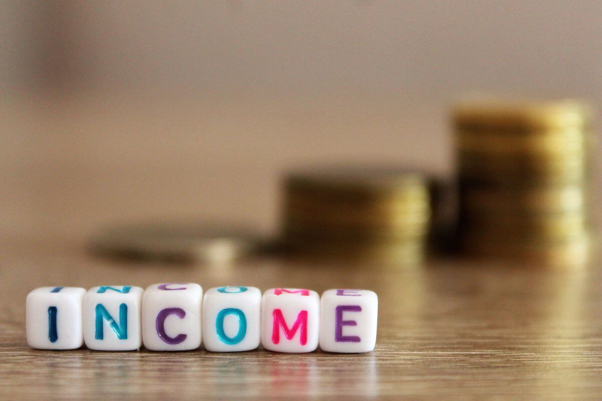 An image of income wording.