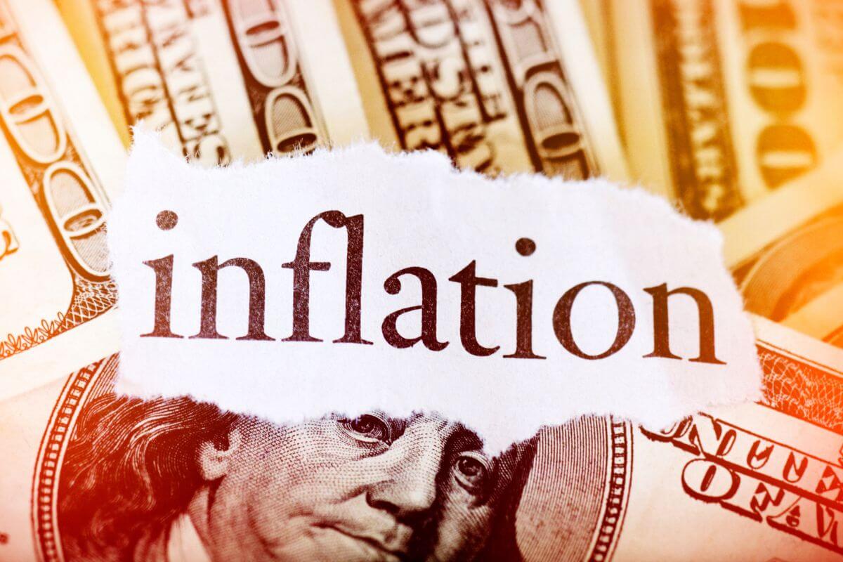 A picture shows inflation wording.