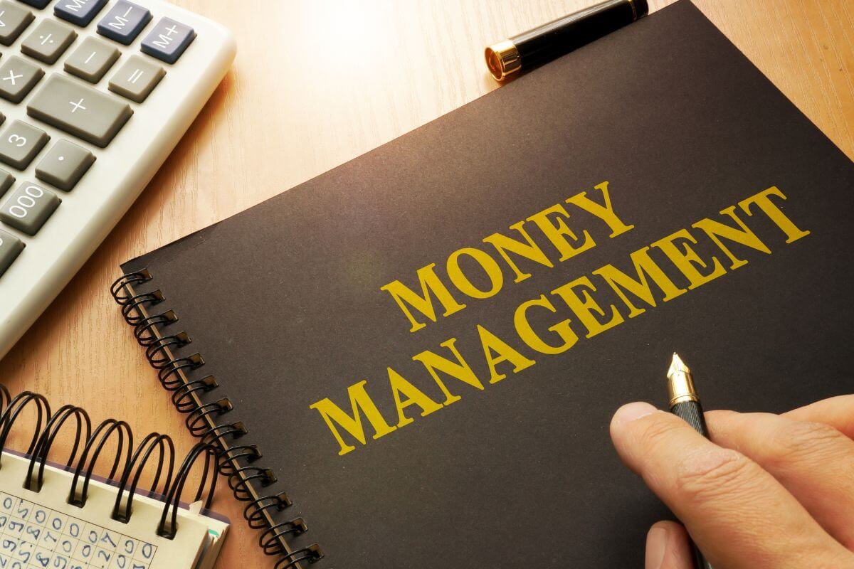 An image shows a book on money management.