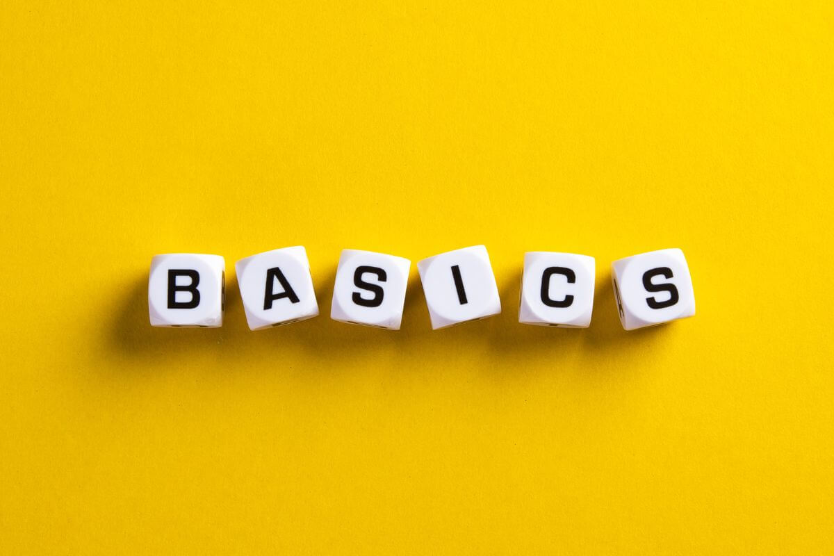 An image shows basics wording.