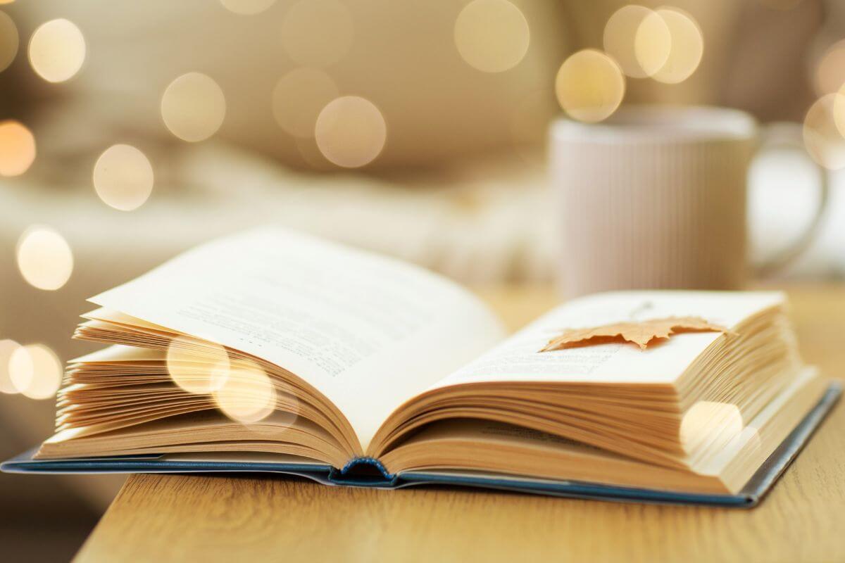 A picture shows a book.