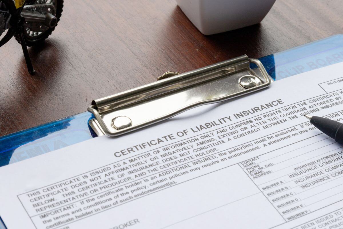 A picture of a liability insurance.