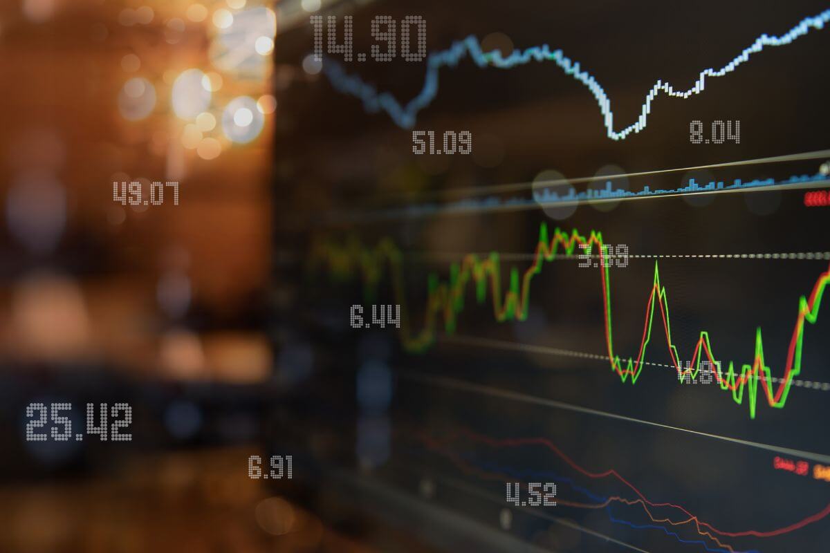 A photo of investment instruments. 