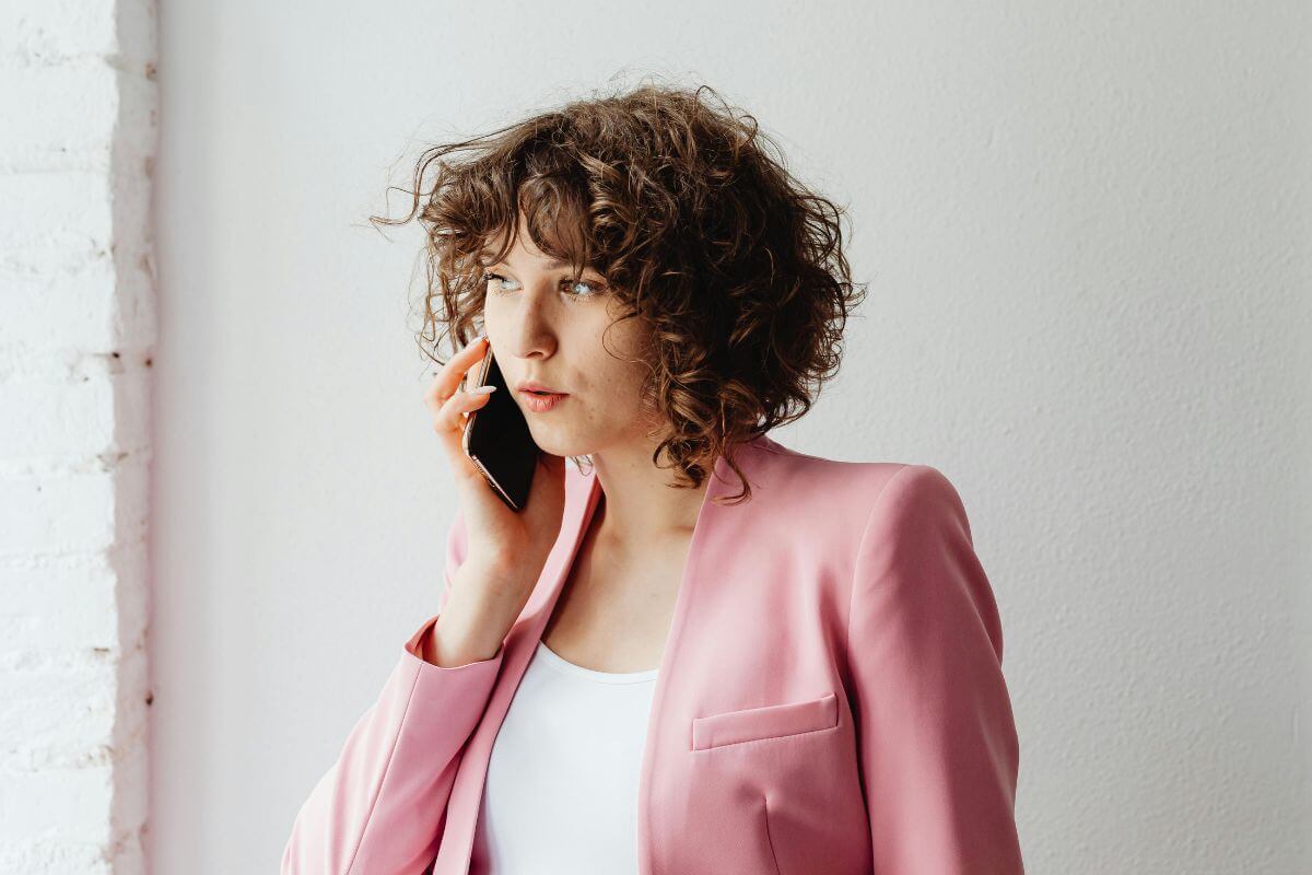 A picture of someone calling.