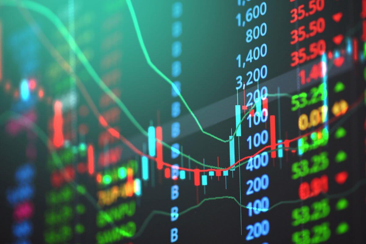 A picture of stock market prices.