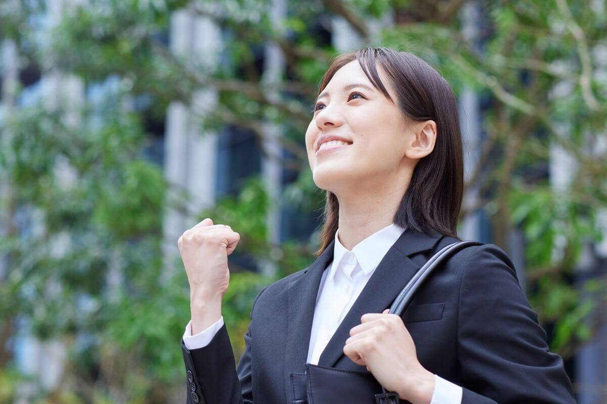 A picture of someone successful.