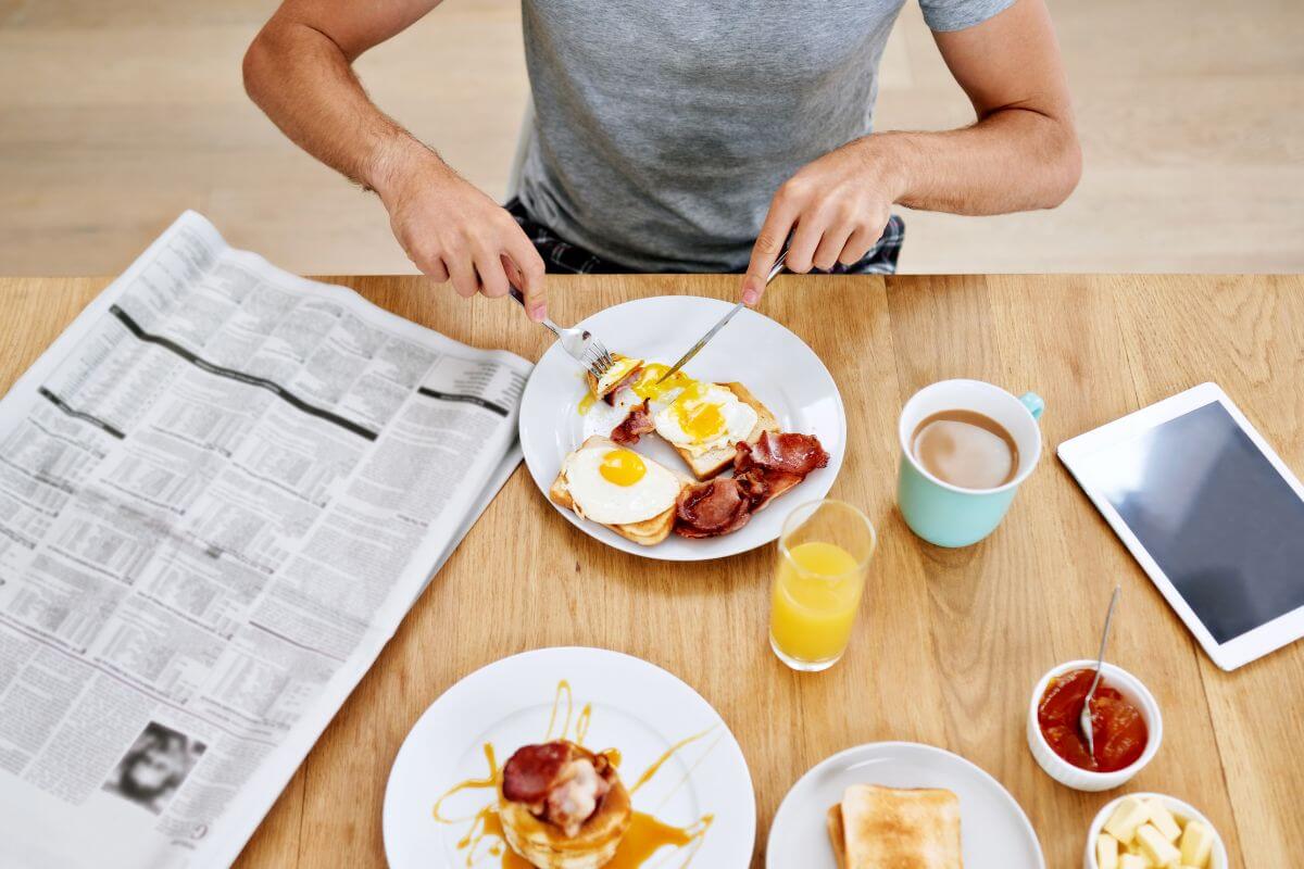 A picture of someone's morning routine.