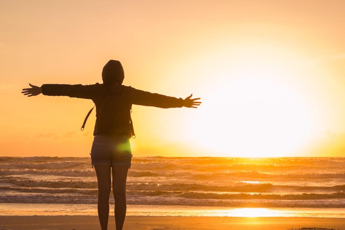 A picture of someone relaxing.