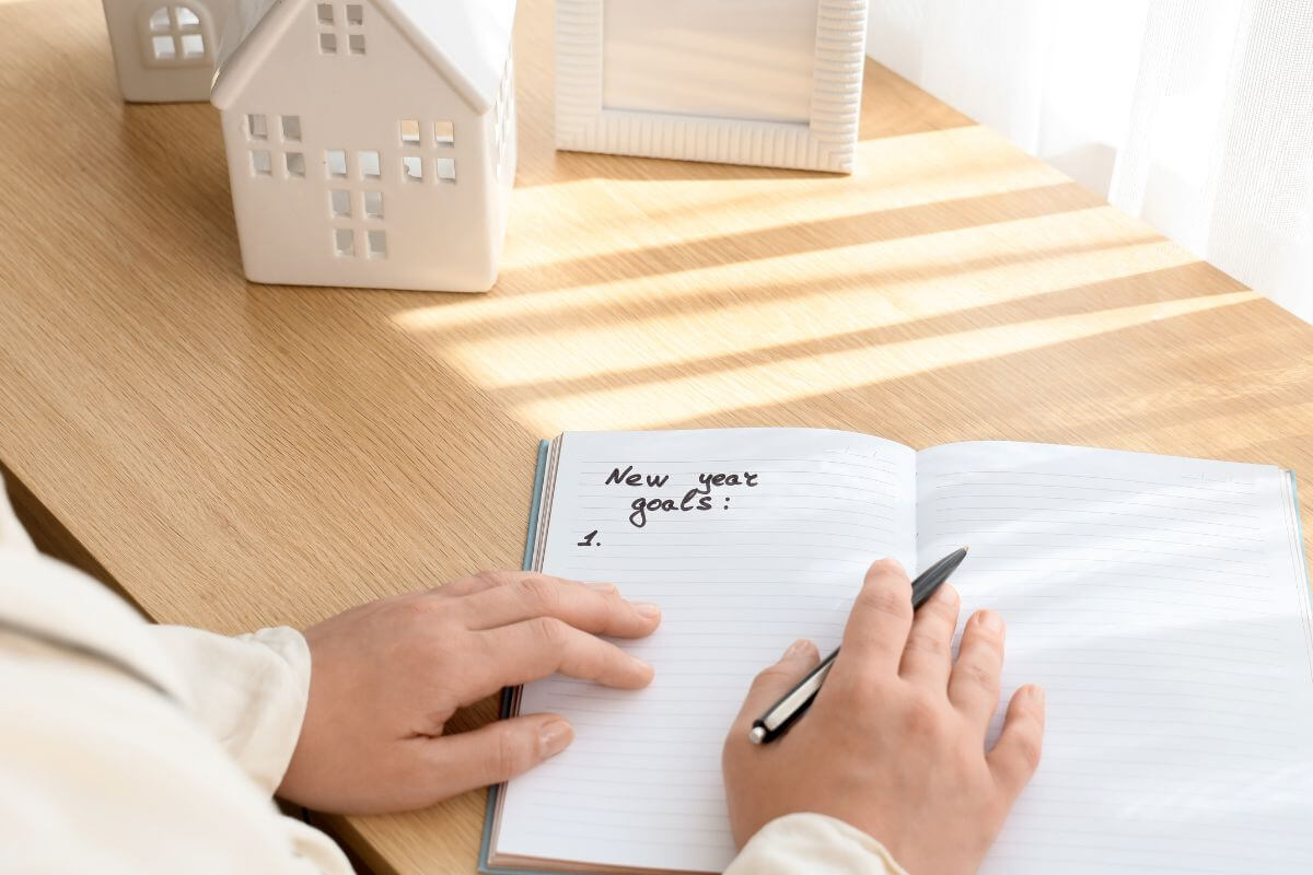 A picture of someone making goals.