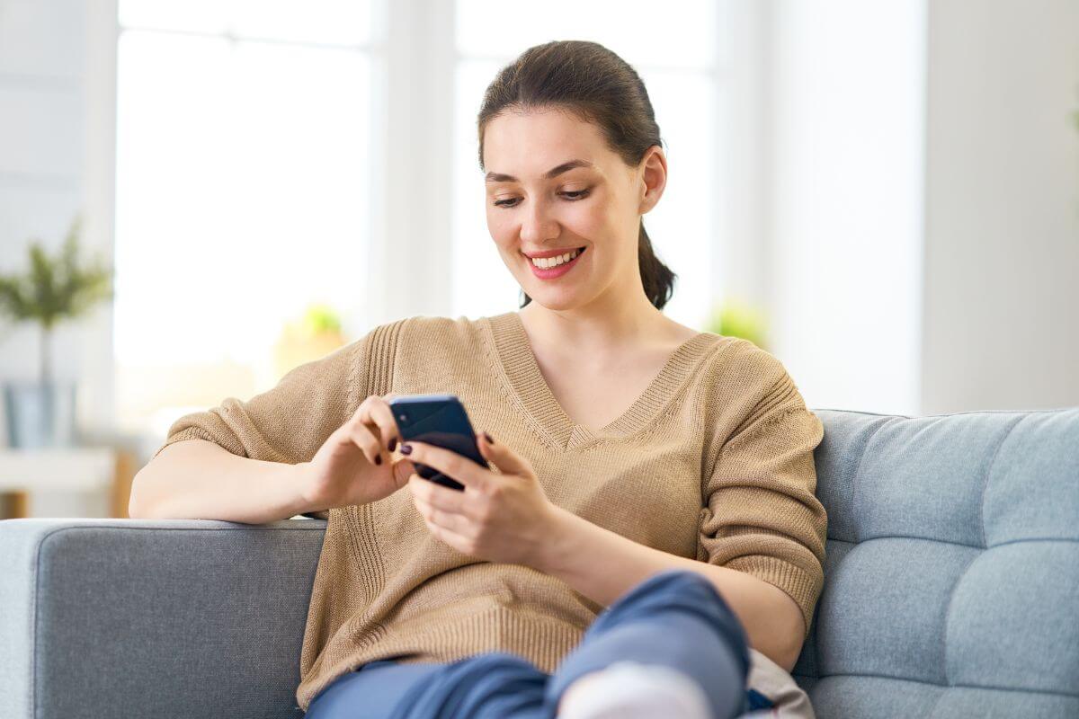 A picture of someone relaxing.