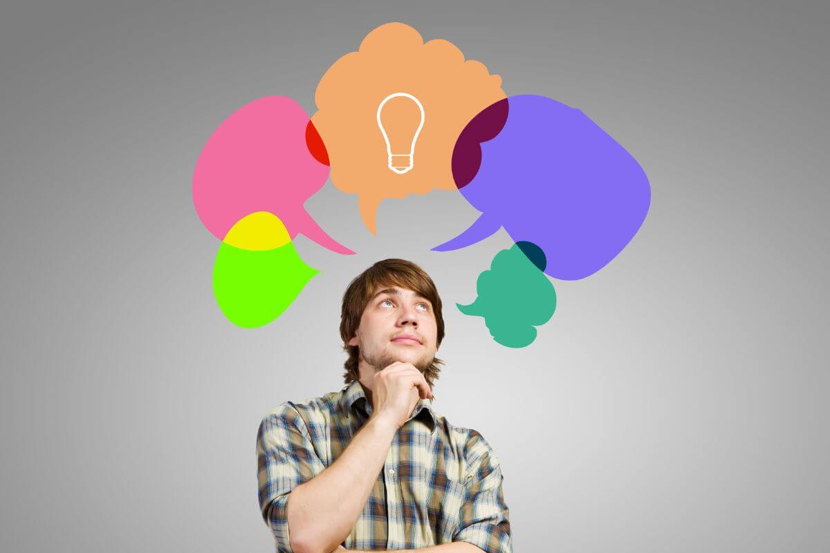 A picture of a man thinking about something.