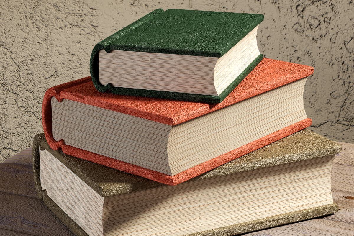 An image of a pile of books.