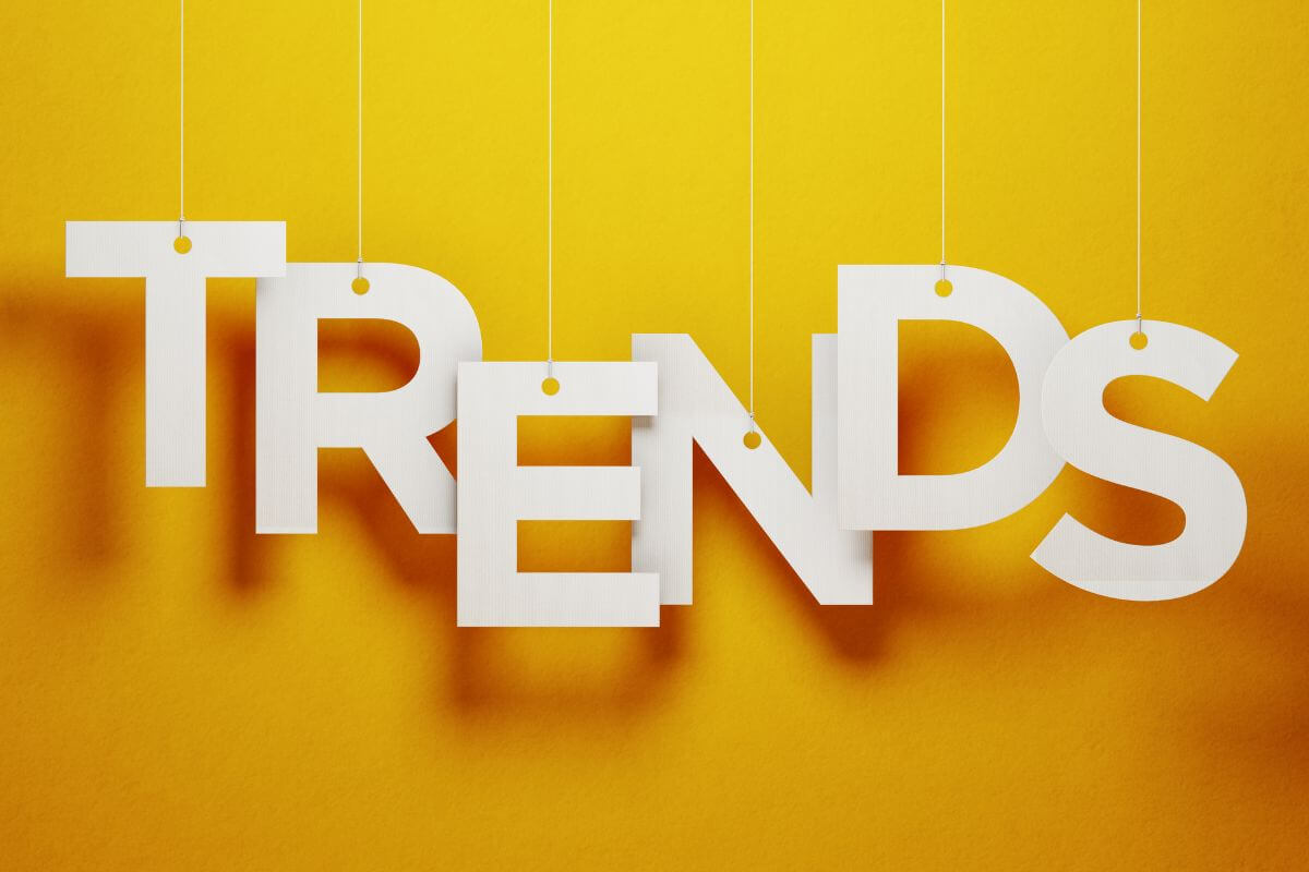 A picture shows the word trends.