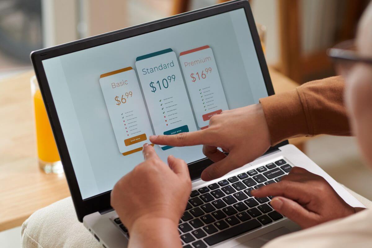 An image shows women checking their subscription.