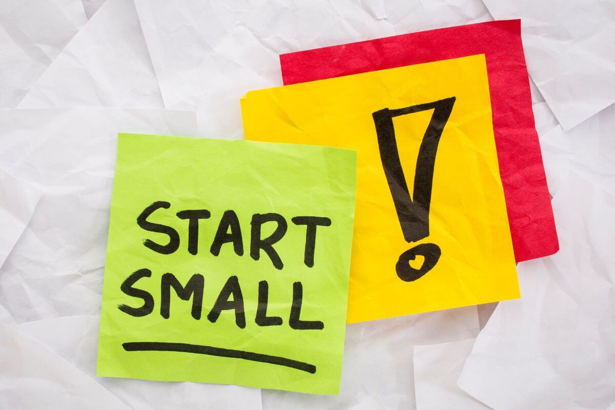 An image shows paper with small wording.